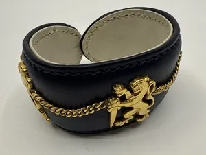 Authentic The Golden Lion Mid-Century Sovereign Leather Talisman