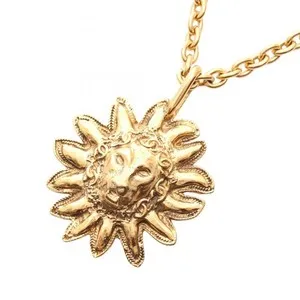 Authentic Lion’s Roar Gold‑Plated Chakra Necklace – 78 cm of Sacred Elegance