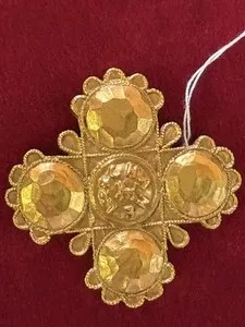 Authentic The Gilded Lion of Sanctity: A Vintage Hammered Cross Talisman