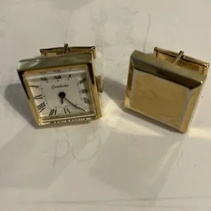 Authentic The Chronos Sentinel: Gilded Timekeeper Cufflinks
