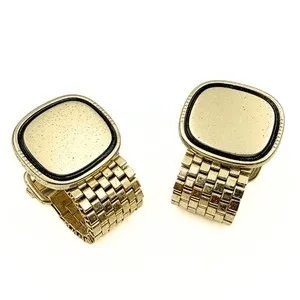 Authentic The Golden Milanese Weave Vintage Cufflinks