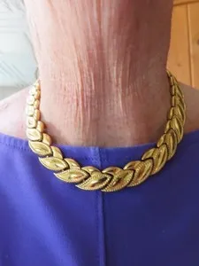 Authentic The Golden Reverie: Vintage Monet Stylized Design Necklace