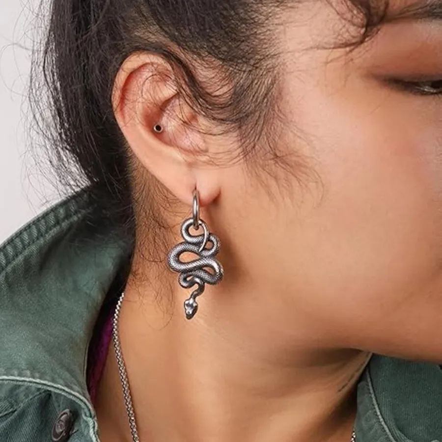 Authentic Serpent of the Shadow Realm Dangle Earrings
