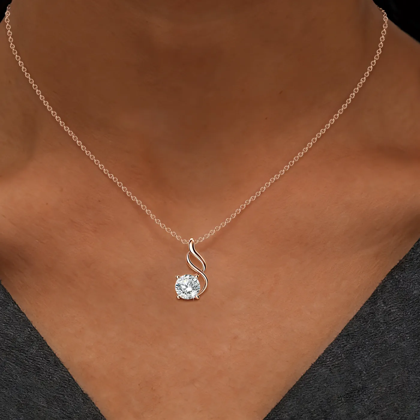 Authentic Daisini Crystals from Swarovski Novel Swan Charm Necklace Simulation Drill Pendant Gold Plated Jewelry  Women Girl Birthday
