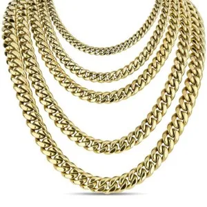 Authentic The Gilded Path: 14k Gold-Plated Sterling Silver Cuban Link Chain