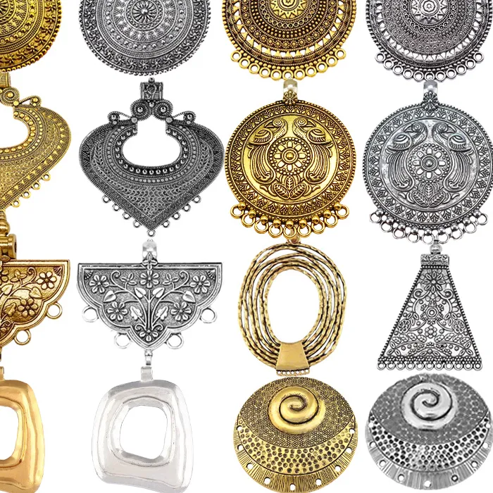 Authentic Mystical Connections: 3 Bohemian Filigree Pendants for Sacred Vibration