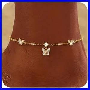 Authentic The Gilded Tide: 14K Gold-Plated Sacred Geometry Waterproof Anklet