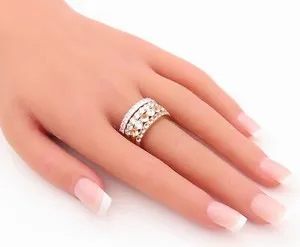 Authentic The Gilded Orbit Sterling Silver and Cubic Zirconia Stackable Band