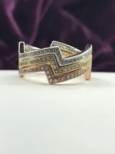 Authentic The Triune Harmony Stacking Ring Set in Sterling Silver, Yellow Gold, and Rose Gold