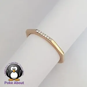 Authentic The Golden Facets of Light Stackable Ring