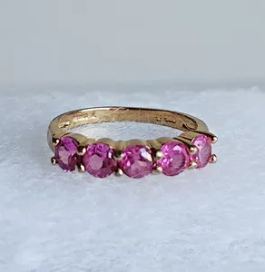 Authentic The Roseate Veil Stackable Band in 925 Gold-Plated Silver