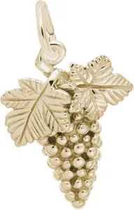 Authentic Harvest Abundance and Fertility with this Radiant Golden Grapes Charm