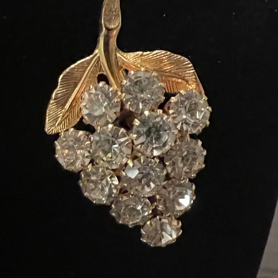 Authentic Celestial Harvest - 1960s Crystal Grapes Fertility and Abundance Talisman