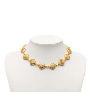 Authentic Enchanted Elegance: Radiant Diamond Motif Rhombus Choker
