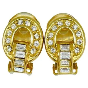 Authentic Dior Luminescent Crystal Constellation Clip-On Earrings