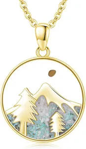 Authentic Golden Mustard Seed Mountain Pendant: A Sterling Silver Ascension