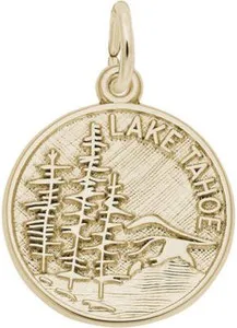 Authentic Lake Tahoe Peak Gold-Plated Silver Talisman