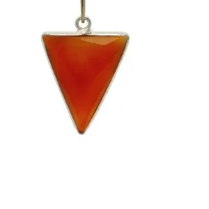 Authentic Crimson Triangle of the Sacred Flame – Gold‑Plated Red Onyx Amulet