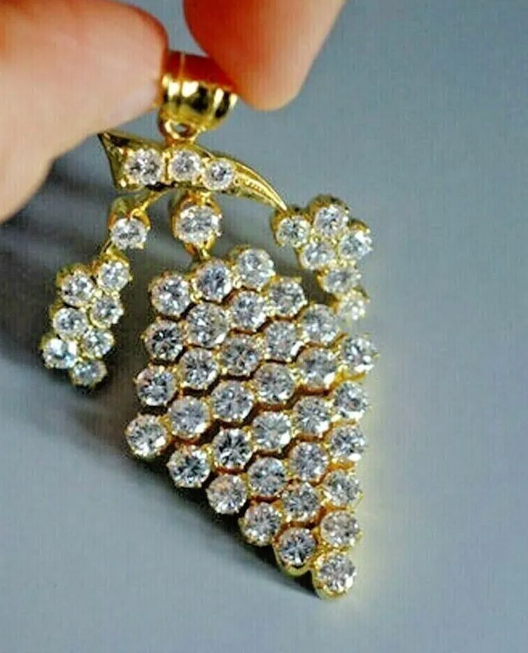 Authentic The Gilded Vine of Abundance: A Radiant Fruit Pendant