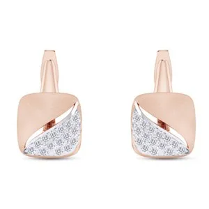 Authentic Awaken to Abundance: 1/9 ct Simulated Diamond Coffee Bean Charm Stud Earrings