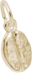 Authentic Rembrandt's Sacred Bean of Abundance: Gold-Plated Coffee Bean Charm for Prosperity and Grounding