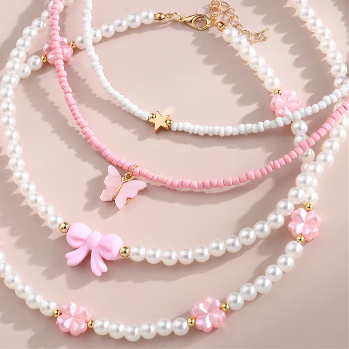 Authentic Whispers of Innocence: Butterfly & Pearl Locket Set