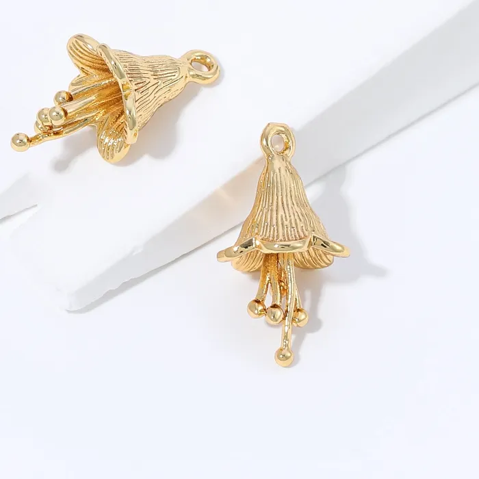 Authentic 18K Gold Plated Jellyfish Charms, Marine Life Pendant For DIY Necklace Bracelet Earrings Jewelry Making Findings