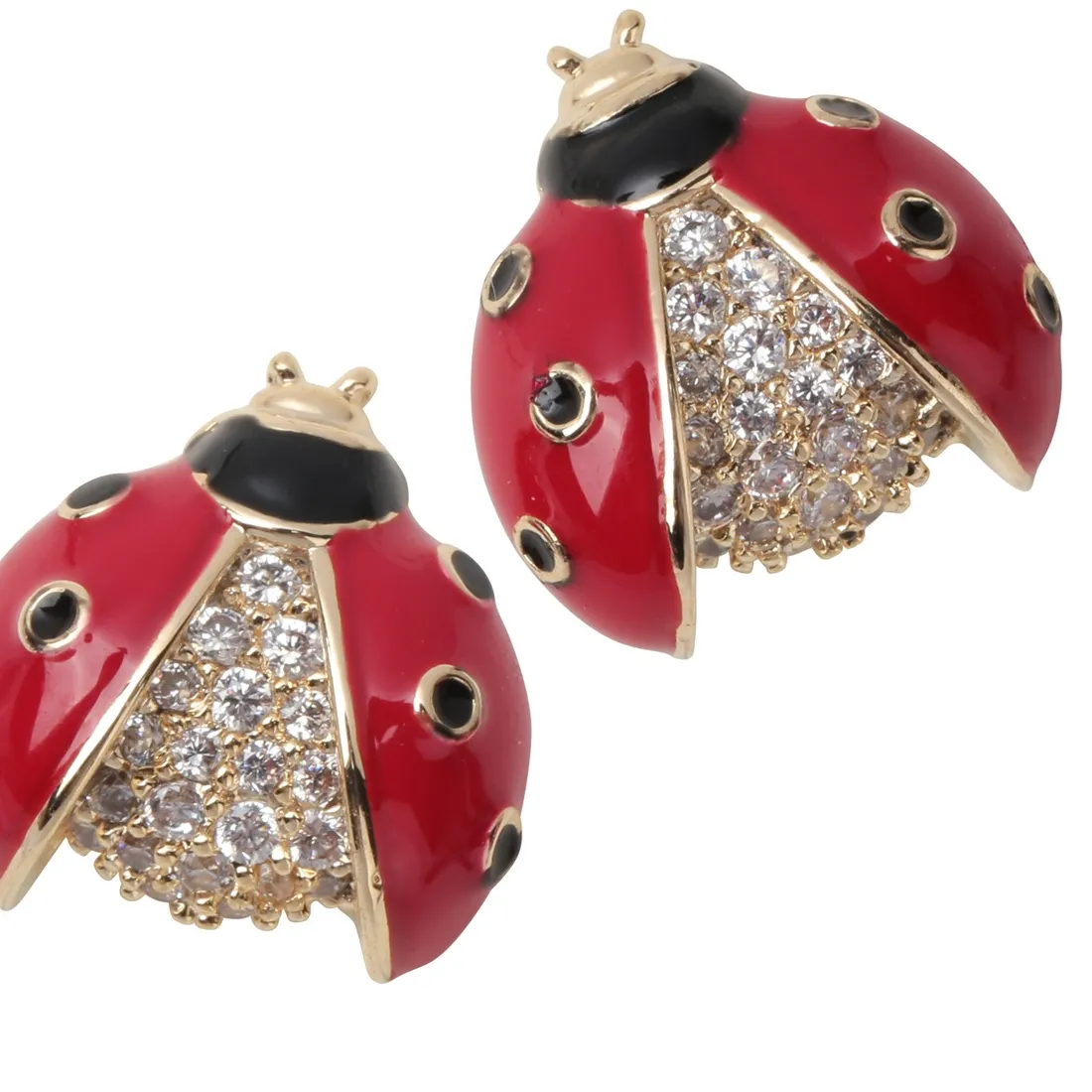 Authentic The Crimson Talisman of Prosperity: Ladybug Amulet Studs