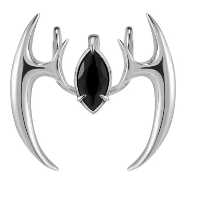 Authentic No Piercing Black Gemstones Lip Jewelry Sophisticated Body Accessories For Everyday Wear And Special Occasions
