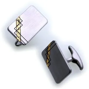 Authentic The Gilded Symmetry Cufflinks: Radiant Gold-Plated Talismans of Balance and Authority