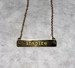Authentic 18K Gold-Plated "Inspire" 17.5" Necklace Jook + Nona Inspirational Jewelry