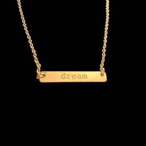 Authentic Jook And Nona Necklace 18K Gold Plated Dream Tag Inspirational