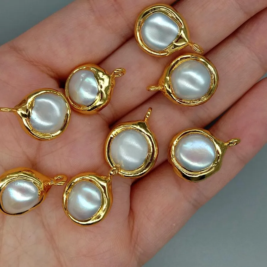 Authentic Celestial Luminescence: The Sacred Pearl Gold-Plated Talismans