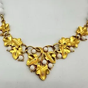 Authentic Entwined in Elegance: Grape Leaf Vine Necklace