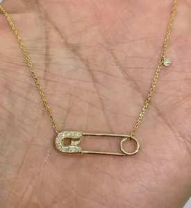 Authentic The Golden Aegis Moissanite Safety Pin Talisman