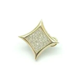 Authentic The Celestial Omega: Radiant Gold-Plated Pave Earring