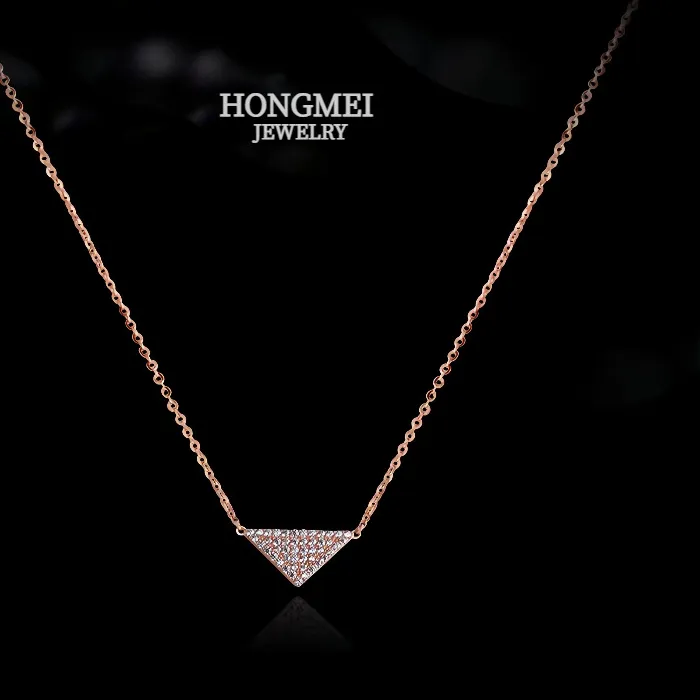 Authentic The Golden Triad: S925 Silver Rose Gold Plated Sacred Triangle Pendant