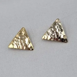 Authentic Celestial Triad Radiant Gold Drop Earrings