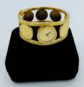 Authentic The Caribbean Sovereign Gilded Timepiece Bangle