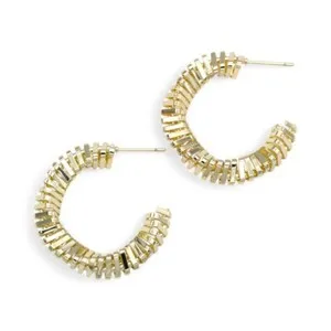 Authentic Ascend to Enlightenment with Twisted Open Hoop Earrings