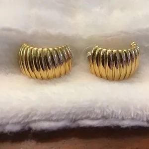 Authentic Golden Lunar Embrace Hoops