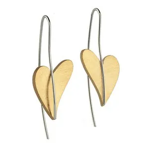 Authentic Radiant Heart Gold-Plated Matte Sacred Earrings