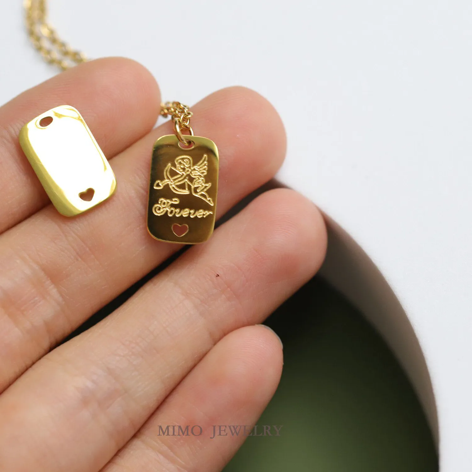 Authentic Golden Peach‑Heart Angel: A Shield of Love
