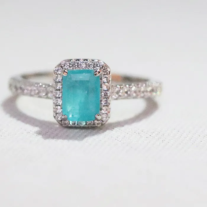 Authentic The Verdant Horizon Paraiba Tourmaline Ring