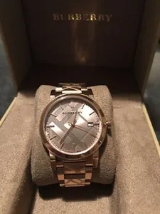Authentic Brand Burberry BU9039 The City Rose Gold-plated 38mm NO BOX