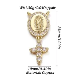 Authentic The Celestial Trinity Connector: 18K Gold-Plated Sacred Geometry Charm