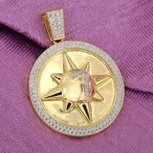 Authentic The Celestial Five-Percent Radiant Diamond Talisman in 14K Gold Plated Splendor