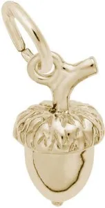 Authentic Gold-Plated Sterling Silver Acorn Charm by Rembrandt