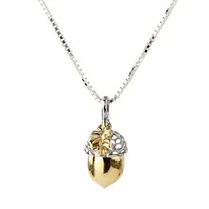 Authentic The Gilded Seed of Potential: Sterling Silver Acorn Talisman