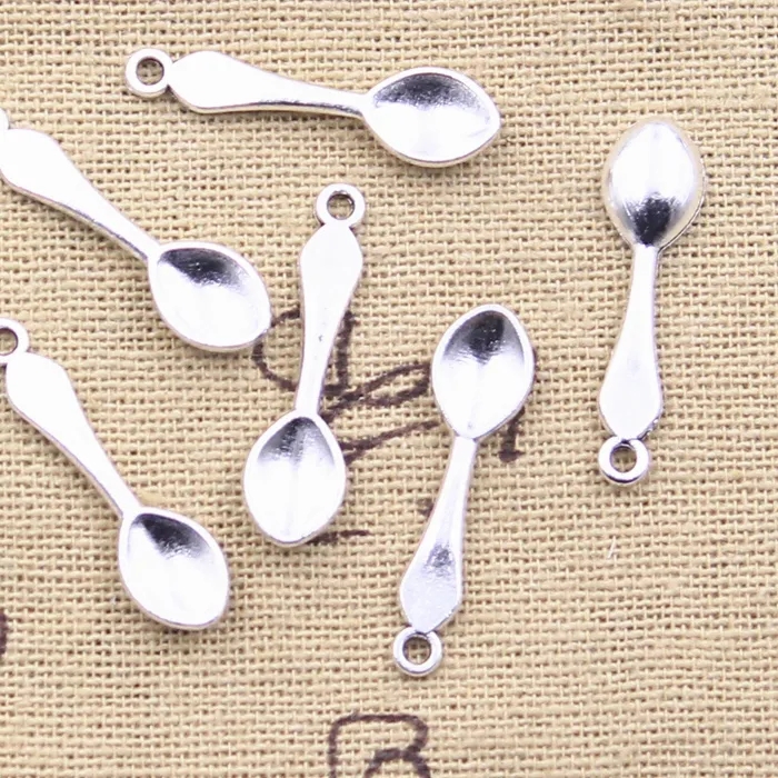 Authentic 50Pcs Charms Kitchen Cooking Spoon 26X7Mm Antique Silver Color Pendants Diy Crafts Making Findings Handmade Tibetan Jewelry